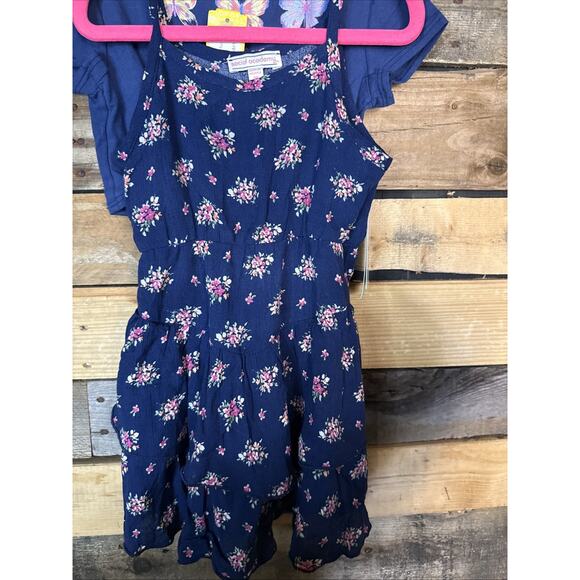 Social Academy Tie Front Tee And Sleeveless Dress, Navy, 3T - Picture 4 of 5